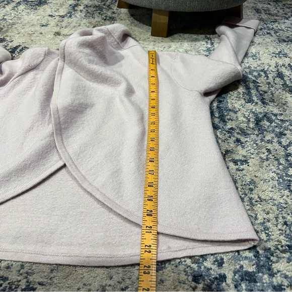 Chico’s Lavender Boiled Wool Yvonne Cropped Long Sleeve Cardigan Size 6 - Picture 11 of 11